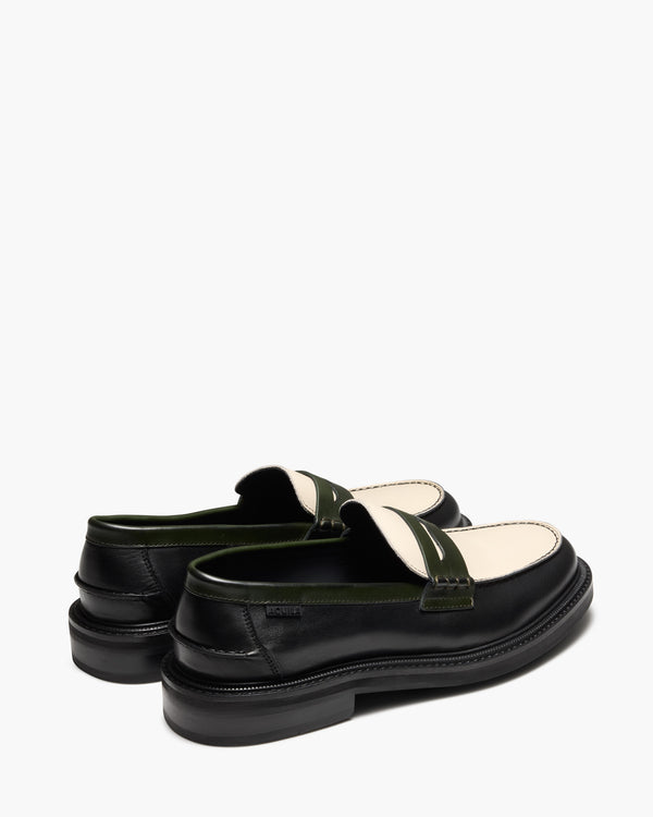Mensa Black Multi Penny Loafers