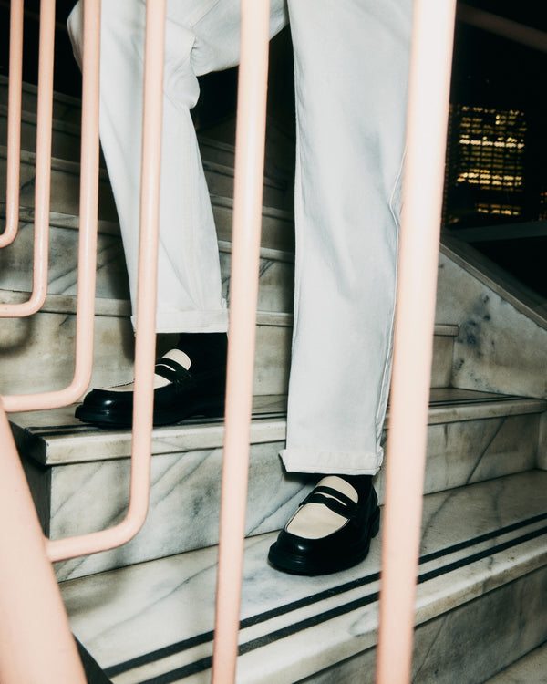Mensa Black Multi Penny Loafers