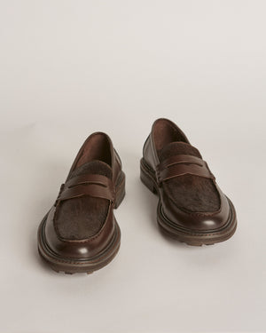 Mensa Brown Pony Loafers