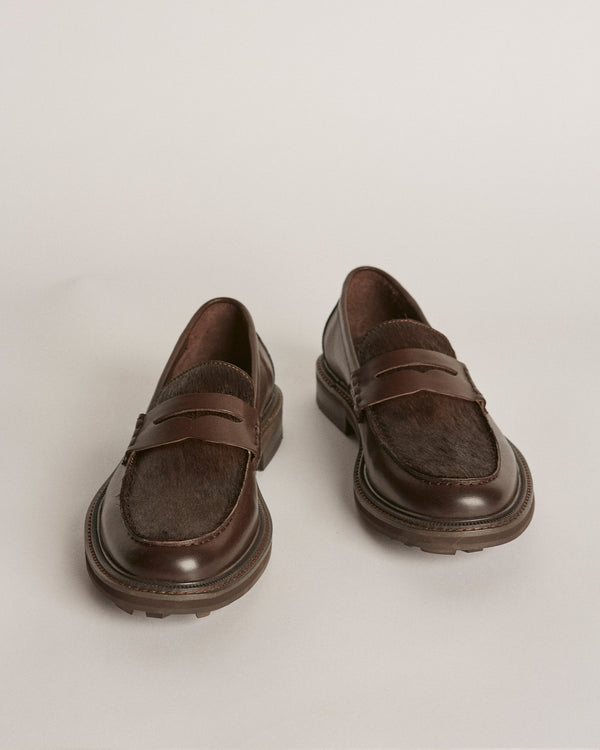 Mensa Brown Pony Loafers