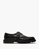 Mensa Black Monk Strap Shoes