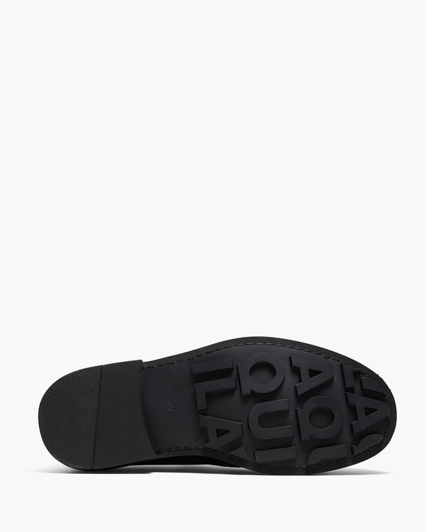 Mensa Black Monk Strap Shoes