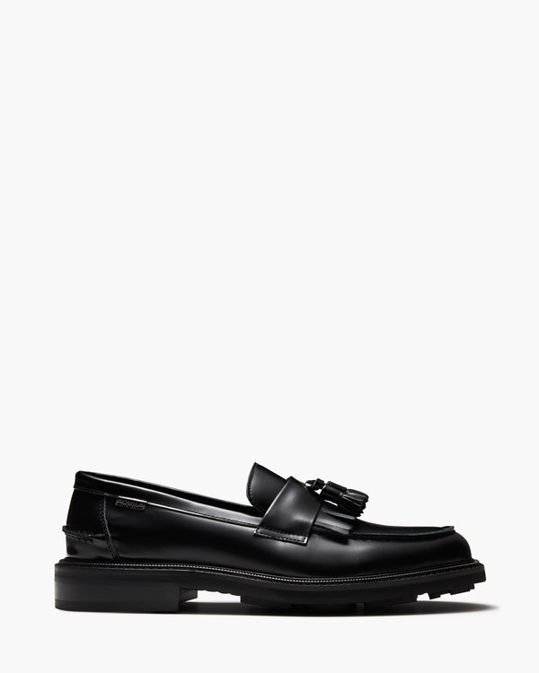 Mensa Black Tassel Loafers