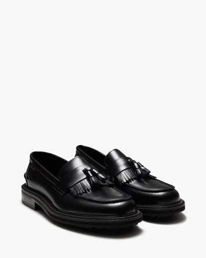 Mensa Black Tassel Loafers