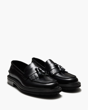 Mensa Black Tassel Loafers