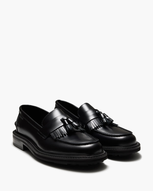 Mensa Black Tassel Loafers