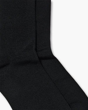 Mercerised Black Socks - Twin Pack