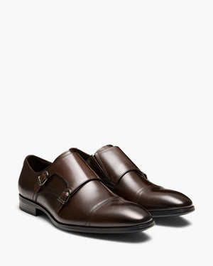 Merrett Brown Monk Strap Shoes