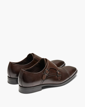Merrett Brown Monk Strap Shoes