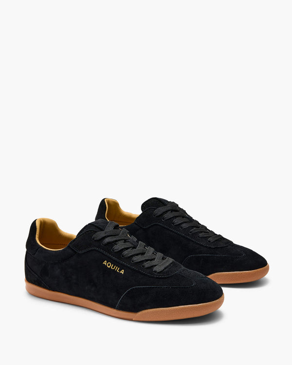 Monaco Black Suede Sneakers