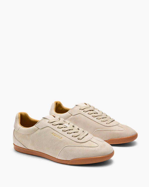 Monaco Cream Suede Sneakers