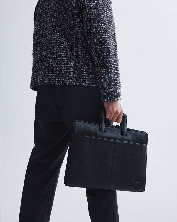 Montoro Black Compact Briefcase