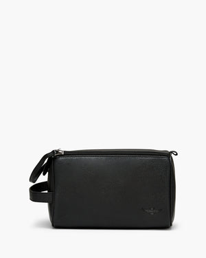 Montoro Black Leather Toiletry Bag