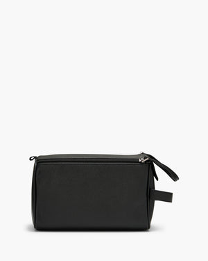 Montoro Black Leather Toiletry Bag