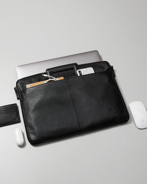 Montoro Black Compact Briefcase