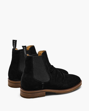 Morrison Black Suede Chelsea Boots