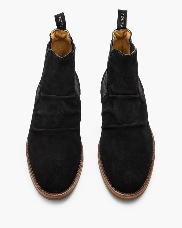 Morrison Black Suede Chelsea Boots