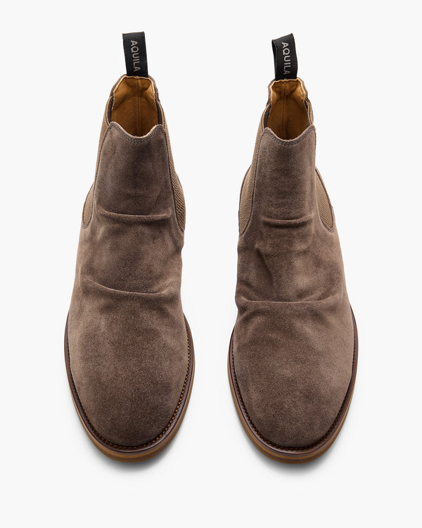Morrison Grey Suede Chelsea Boots