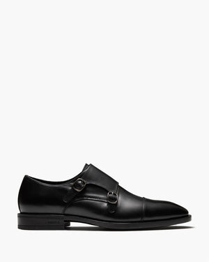 Murphy Black Monk Strap Shoes