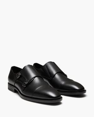 Murphy Black Monk Strap Shoes