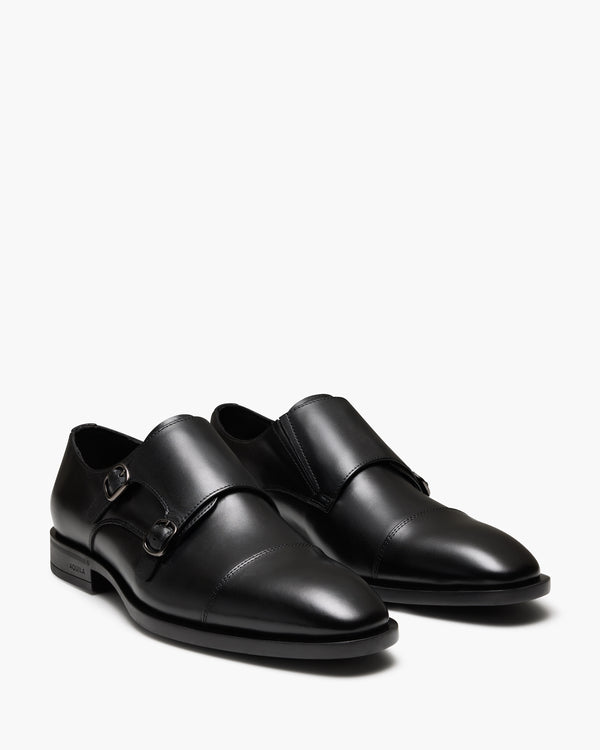 Murphy Black Monk Strap Shoes