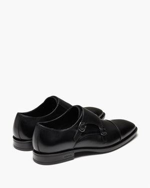 Murphy Black Monk Strap Shoes