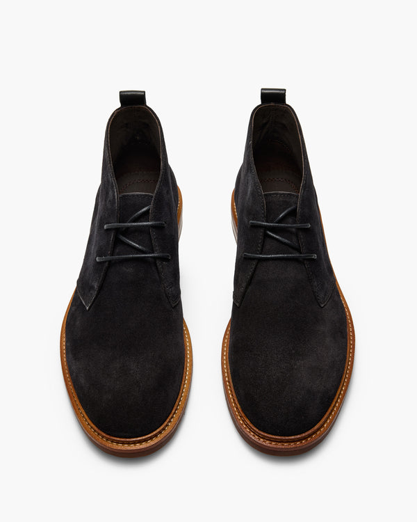 Ollie Navy Suede Chukka Boots