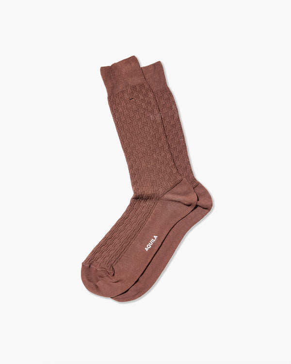 Patch Light Brown Socks