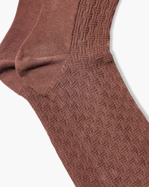 Patch Light Brown Socks