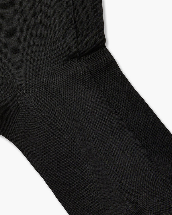 Aquila Black Plain Socks