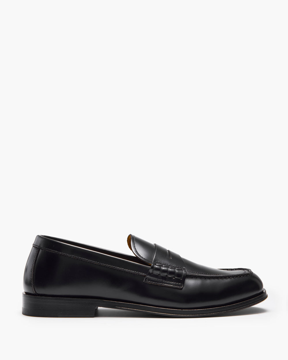 Prescott Black Hi-Shine Penny Loafers