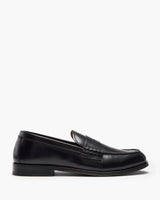 Prescott Black Hi-Shine Penny Loafers