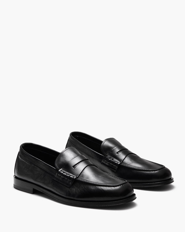 Prescott Black Penny Loafers