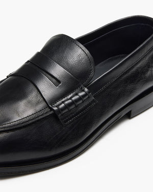 Prescott Black Penny Loafers