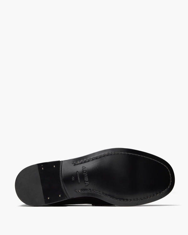 Prescott Oxblood Hi-Shine Penny Loafers