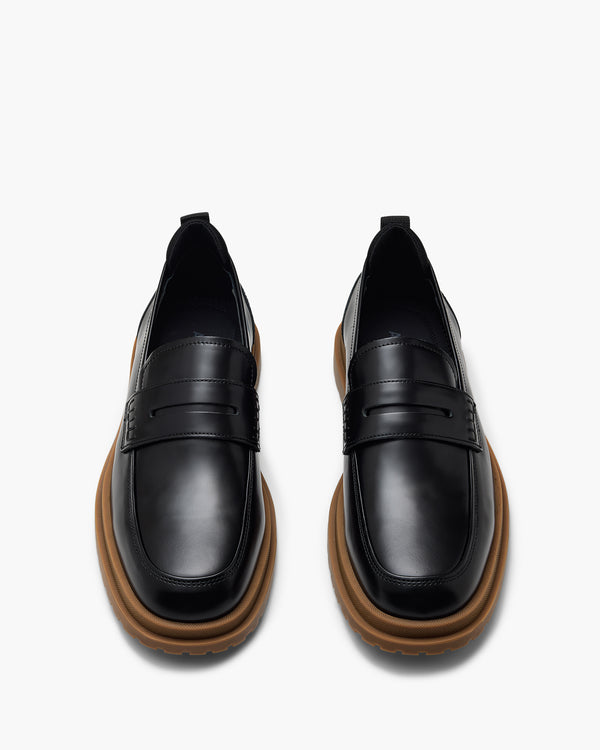 Radar Black Toffee Penny Loafers