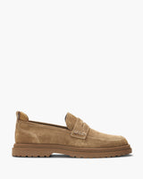 Radar Camel Suede Penny Loafers