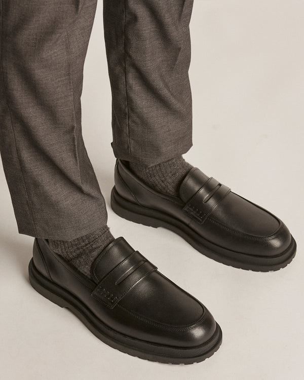 Radar Black Penny Loafers