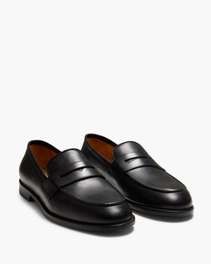 Raynor Black Penny Loafers