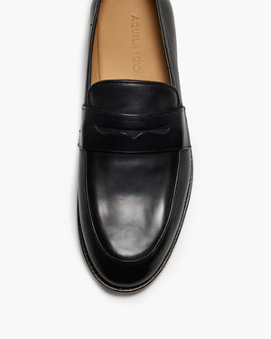 Raynor Black Penny Loafers