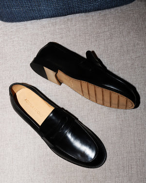Raynor Black Penny Loafers