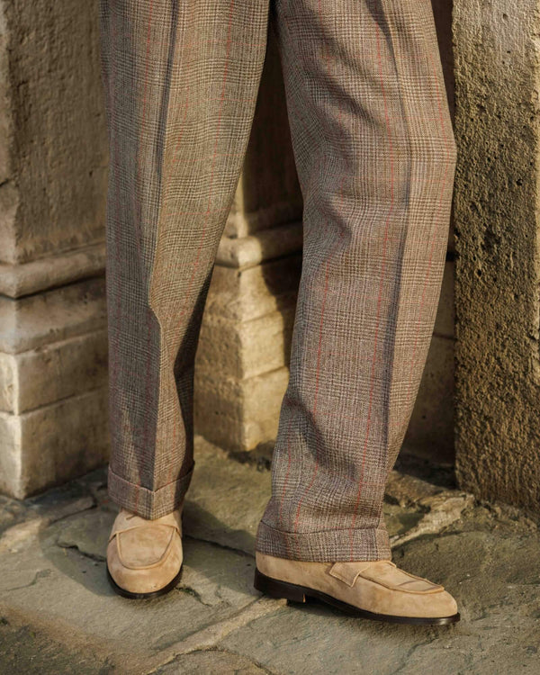 Raynor Biscuit Suede Penny Loafers