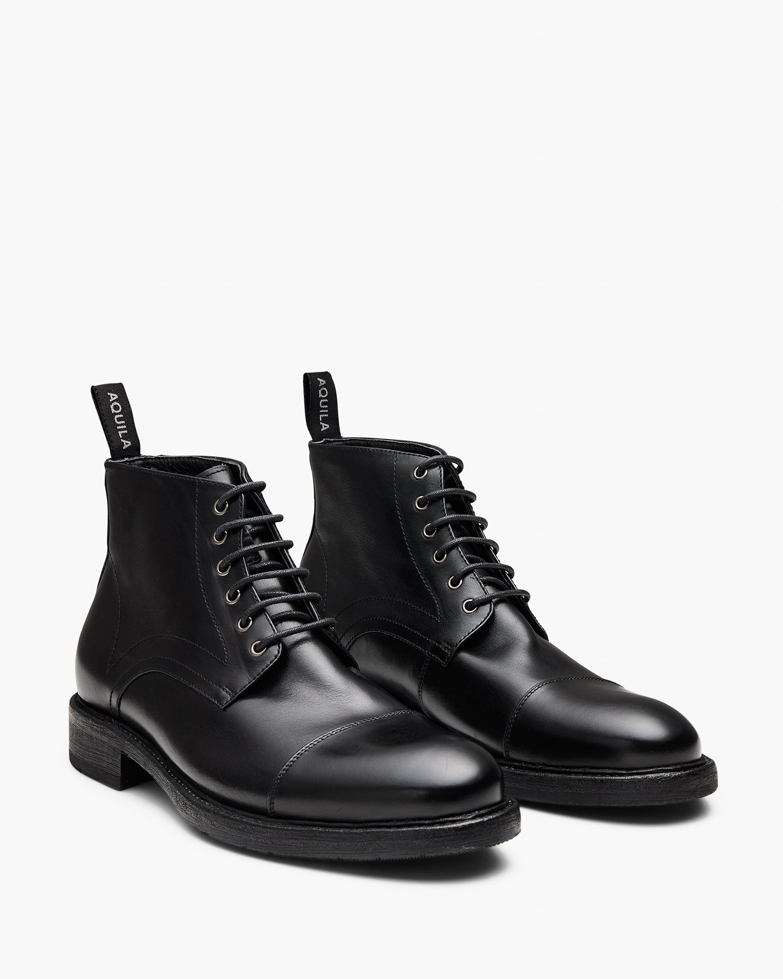Redding Black Lace-Up Boots