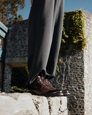 Redding Brown Lace-Up Boots