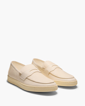 Rich White Suede Loafers