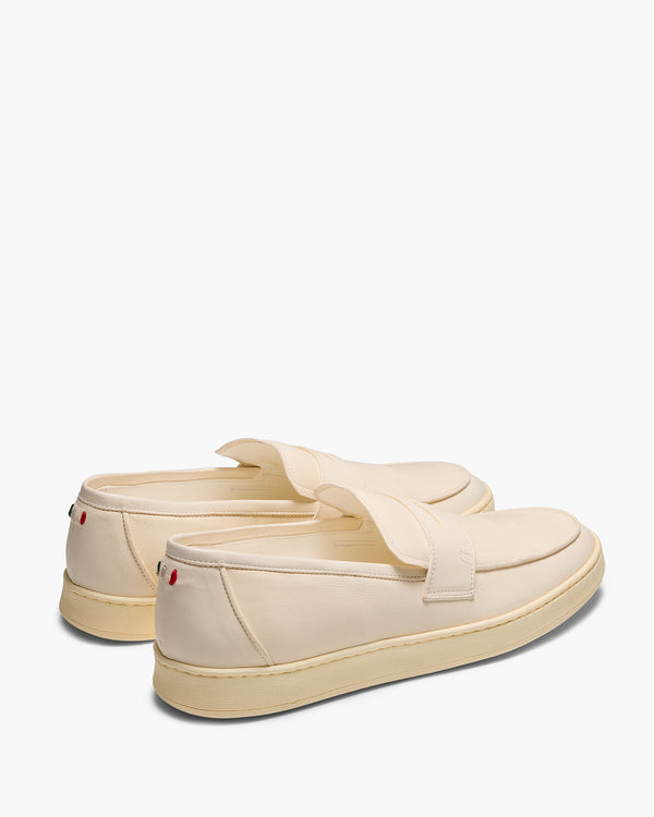 Rich White Suede Loafers