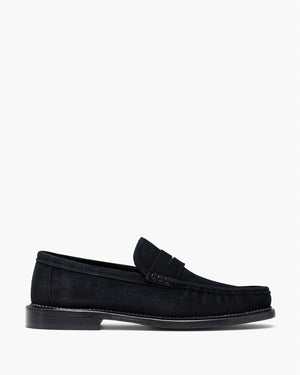 Ringo Black Suede Penny Loafers