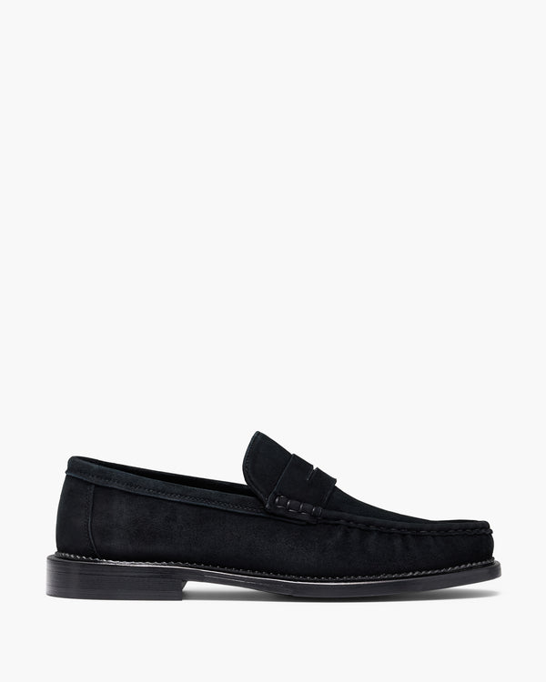 Ringo Black Suede Penny Loafers
