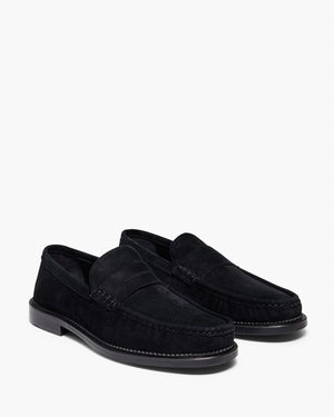 Ringo Black Suede Penny Loafers