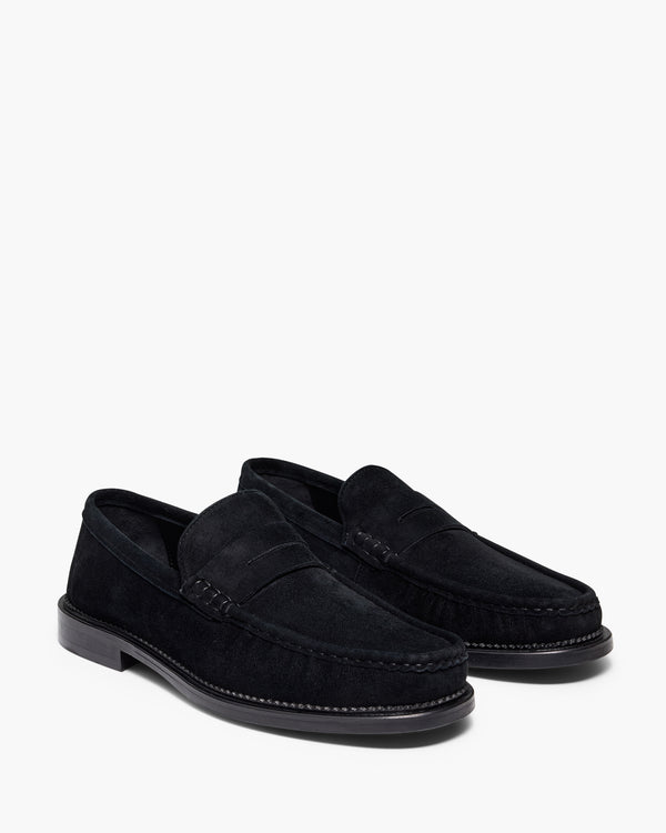 Ringo Black Suede Penny Loafers